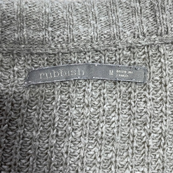 Grey Crew Neck Knitted Sweater Nordstrom Rubbish - Picture 6 of 10